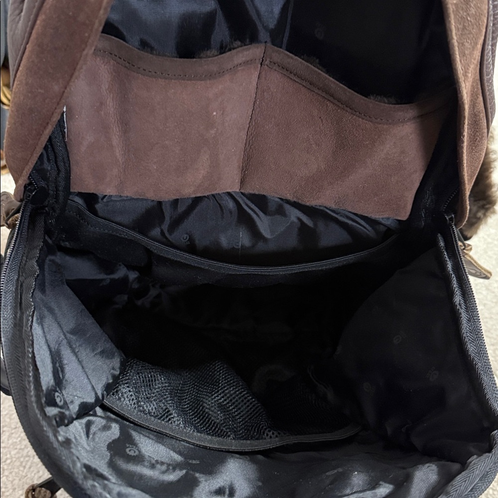 Brown Leather Backpack NWT Unisex - Picture 8 of 8